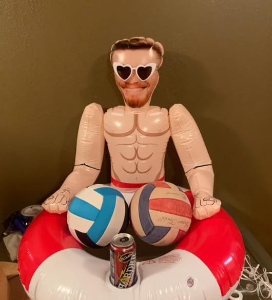 Funny Inflatable Pool Float for Adults, Beige