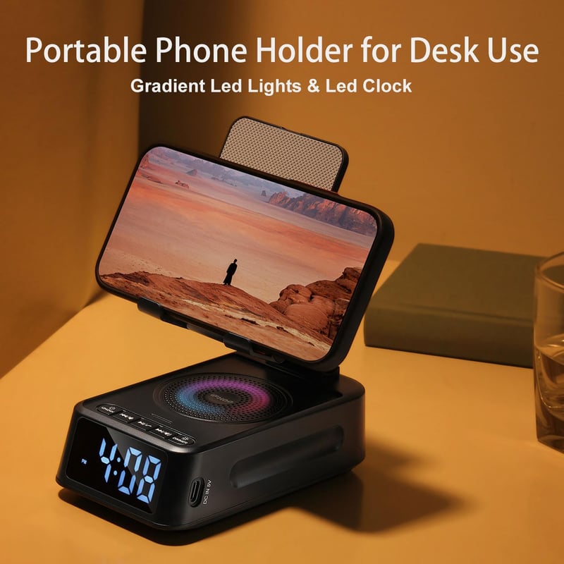 Birthday Gift Phone Stand with Bluetooth Speaker for Men & Women