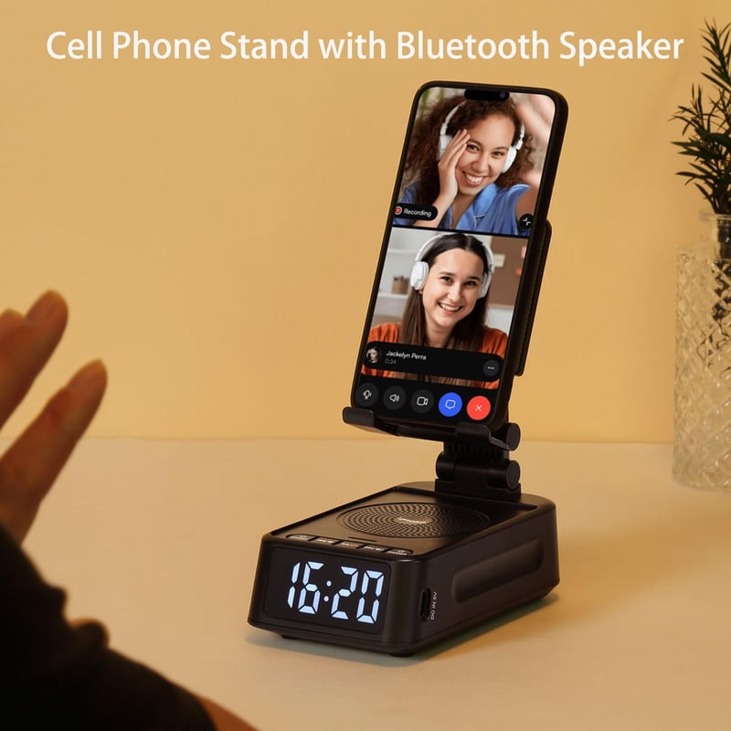 Birthday Gift Phone Stand with Bluetooth Speaker for Men & Women