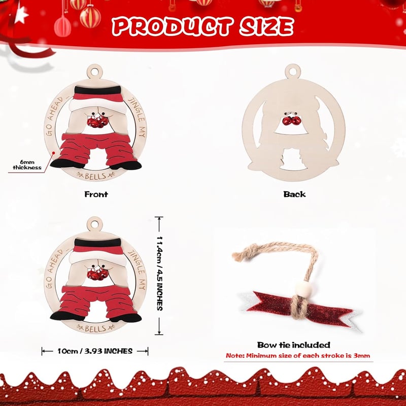 Funny 2024 Christmas Ornament, Naughty Dirty Santa Gift