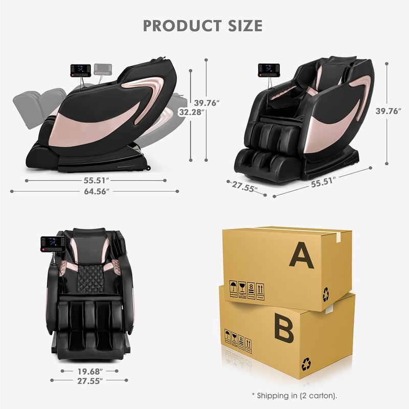 Zero Gravity Full Body Massage Chair with Heating & Bluetooth