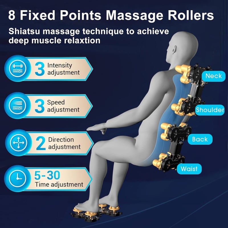 Zero Gravity Full Body Massage Chair with Heating & Bluetooth