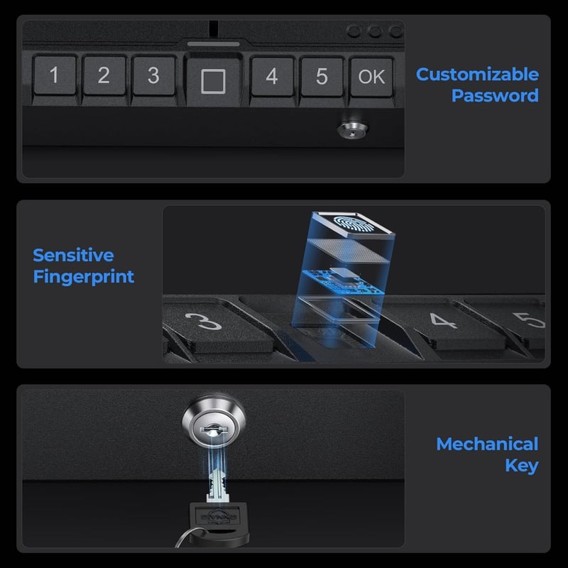Biometric Handgun Safe with Fingerprint Lock
