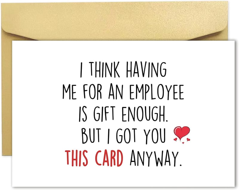 Boss Day Card: Funny Gift for Him & Her