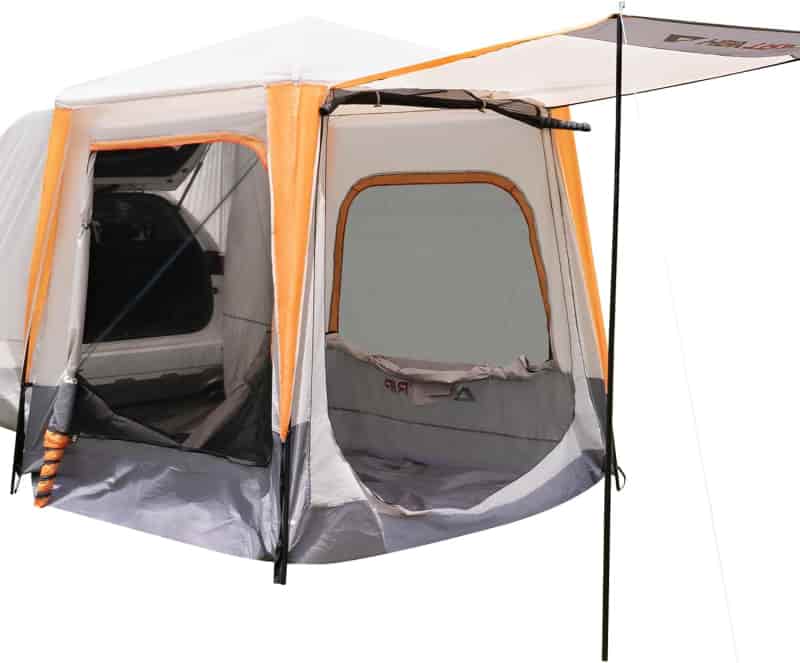 SUV Camping Tent with Poles, Double Door, Waterproof Rainfly