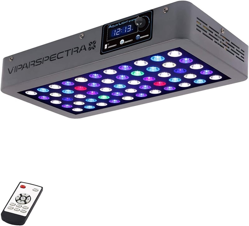 165W LED Aquarium Light for Coral Reef Tanks, Programmable Control