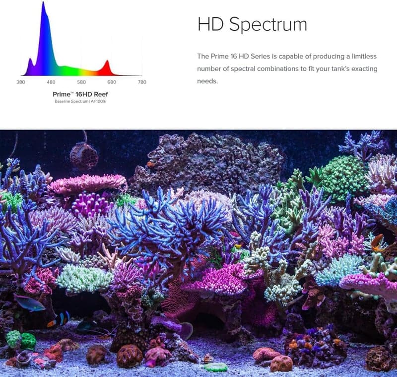 Saltwater Reef LED Aquarium Light, AquaIllumination Prime 16 HD
