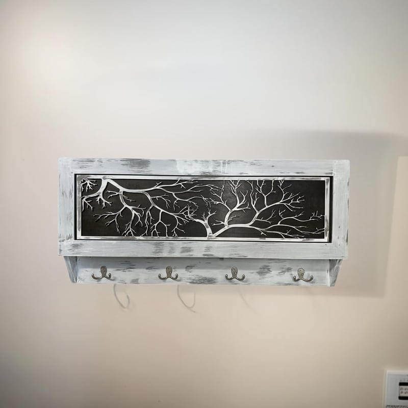 Hidden Gun Storage Coat Rack – Winter Tree Design
