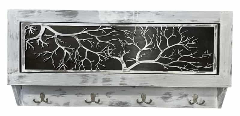 Hidden Gun Storage Coat Rack – Winter Tree Design