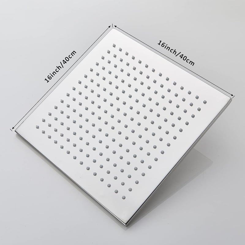 LED Rainfall Shower Head, 16