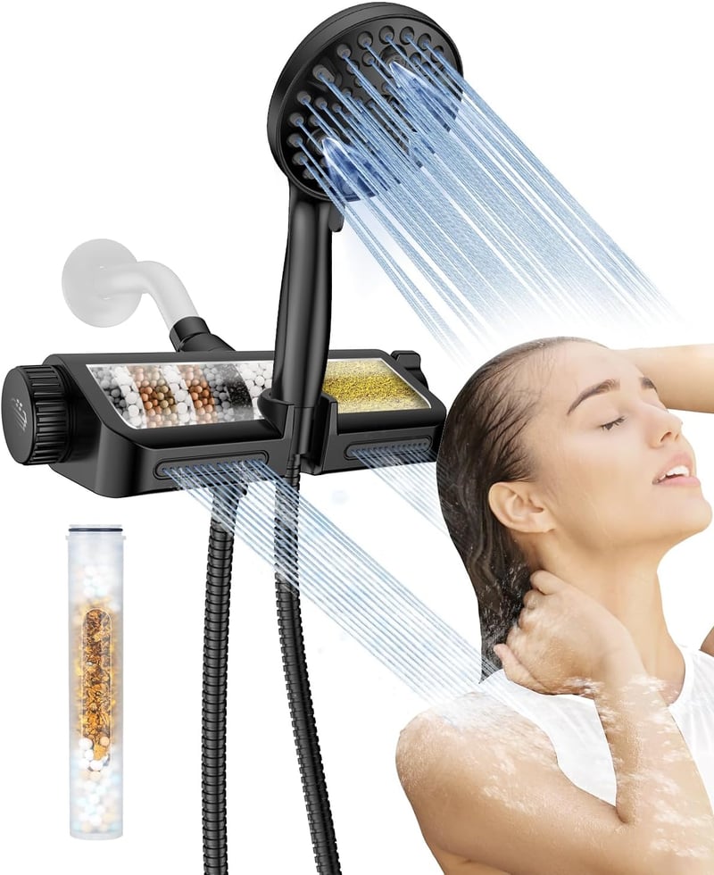 Matte Black 2-in-1 High Pressure Shower Spa System