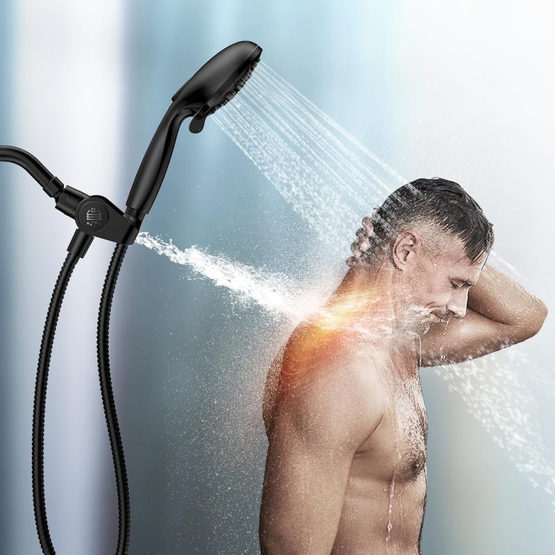 Matte Black 2-in-1 High Pressure Shower Spa System