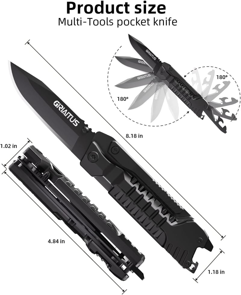 All-in-One Multitool Knife: Camping & Survival Essential