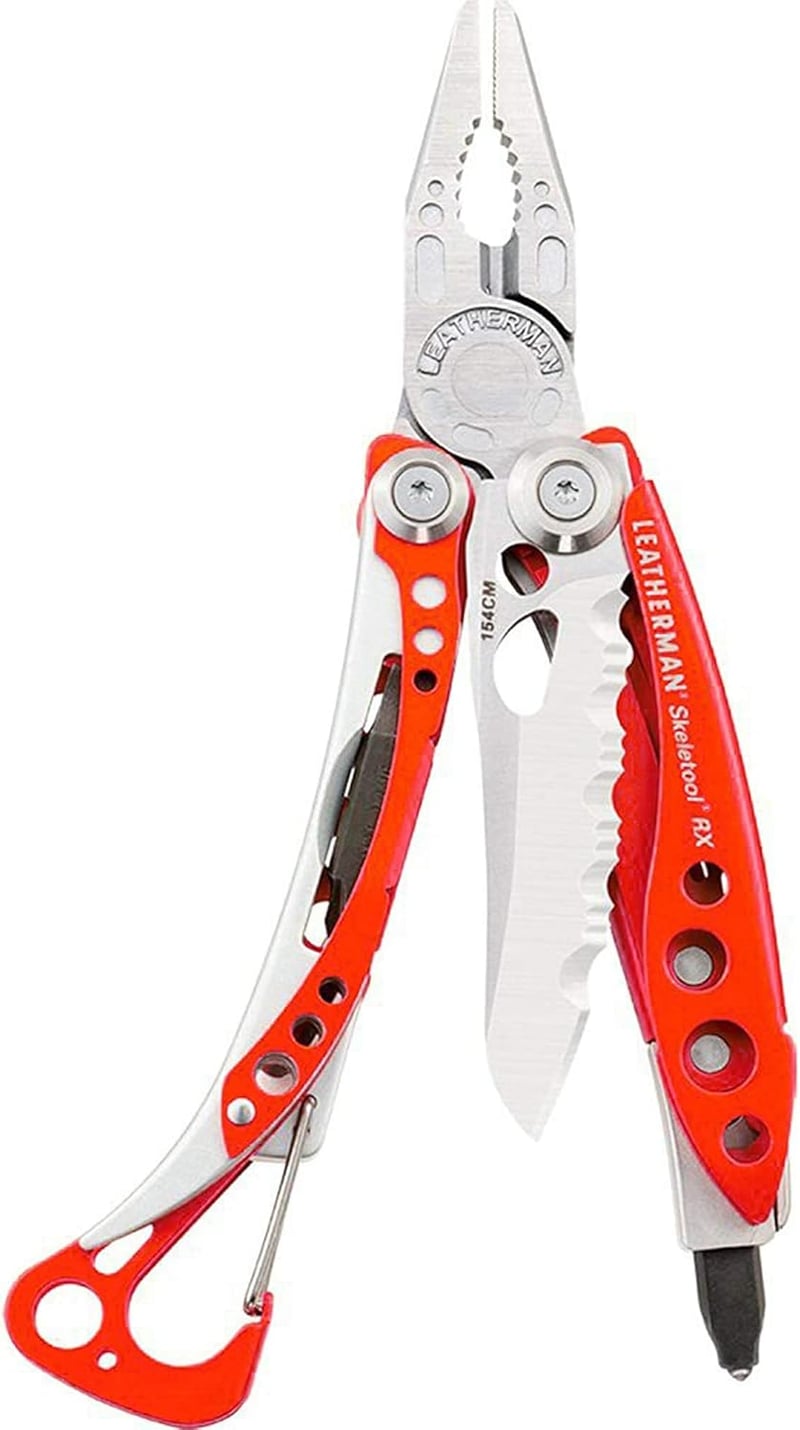 Skeletool RX Red Multitool with Serrated Knife