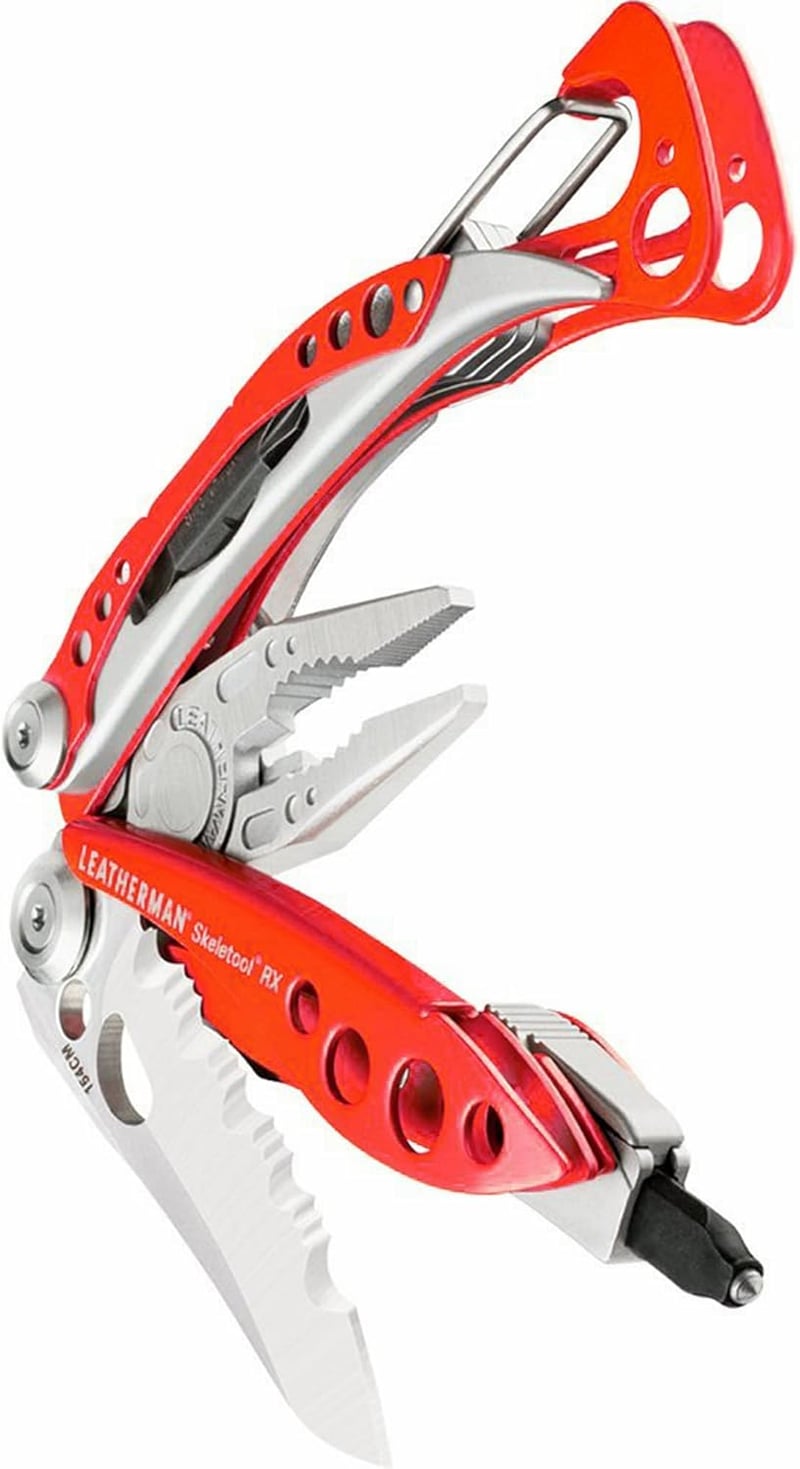 Skeletool RX Red Multitool with Serrated Knife