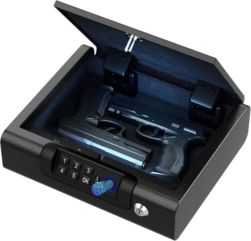 Biometric Gun Safe with 3-Way Lock by BILLCONCH