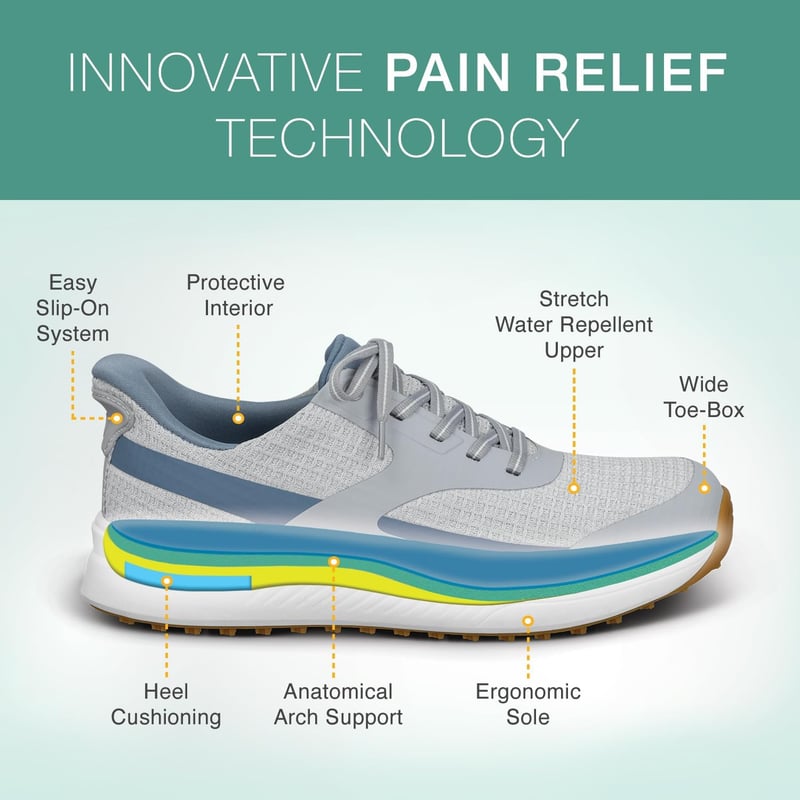 Men's Orthopedic Hands-Free Golf Shoes