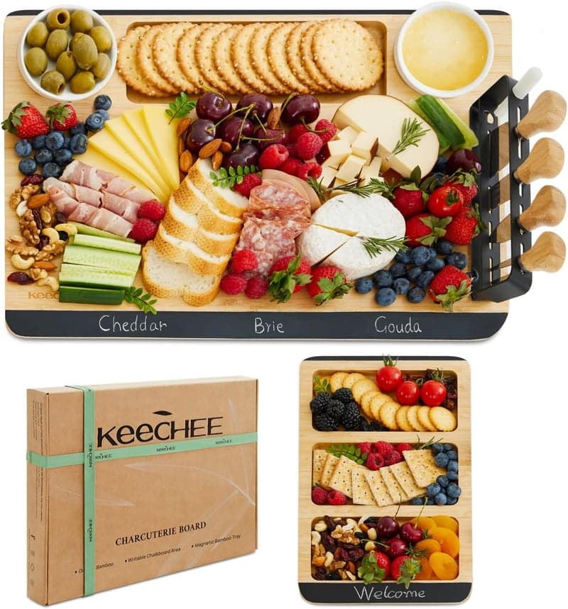 Housewarming Bamboo Charcuterie Board Set