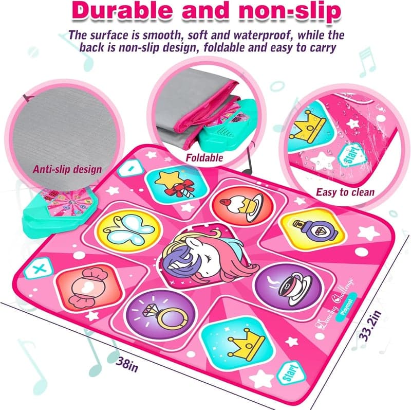 Girls' Unicorn Dance Mat with LED and Music