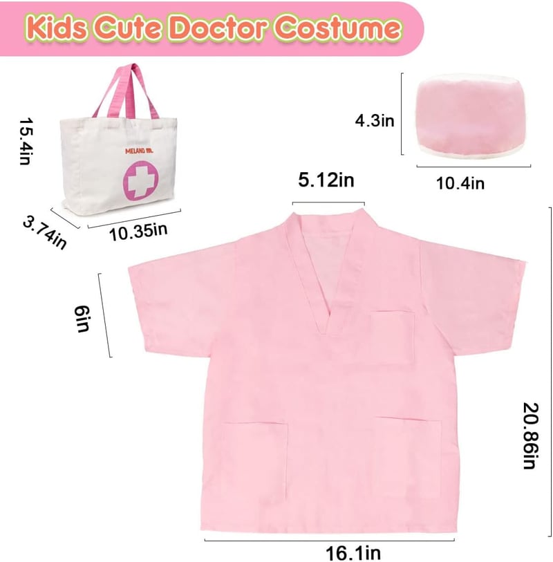 Girls' Toy Doctor Kit with Dog & Costume - Ages 3-6