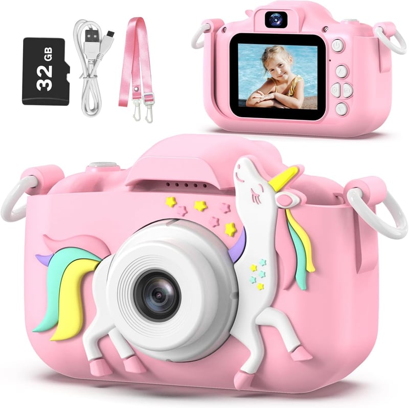 Kids Camera with Soft Cover, Perfect Gift for Ages 3-8