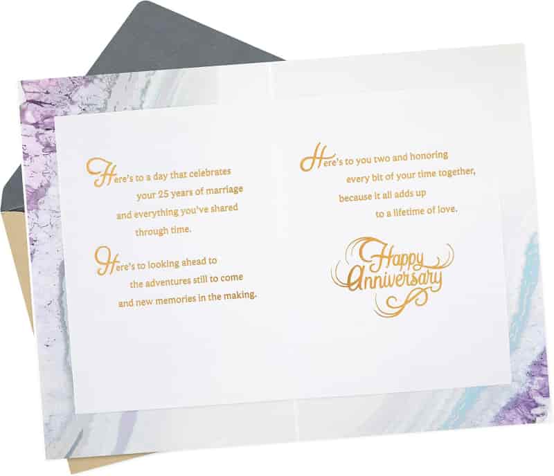25th Anniversary Card for Couples by Hallmark