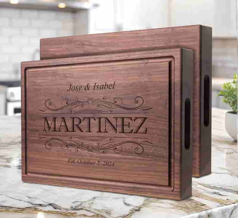 Wedding & Housewarming Personalized XL Chopping Block