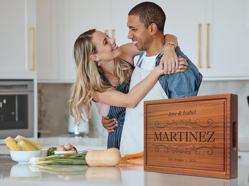 Wedding & Housewarming Personalized XL Chopping Block