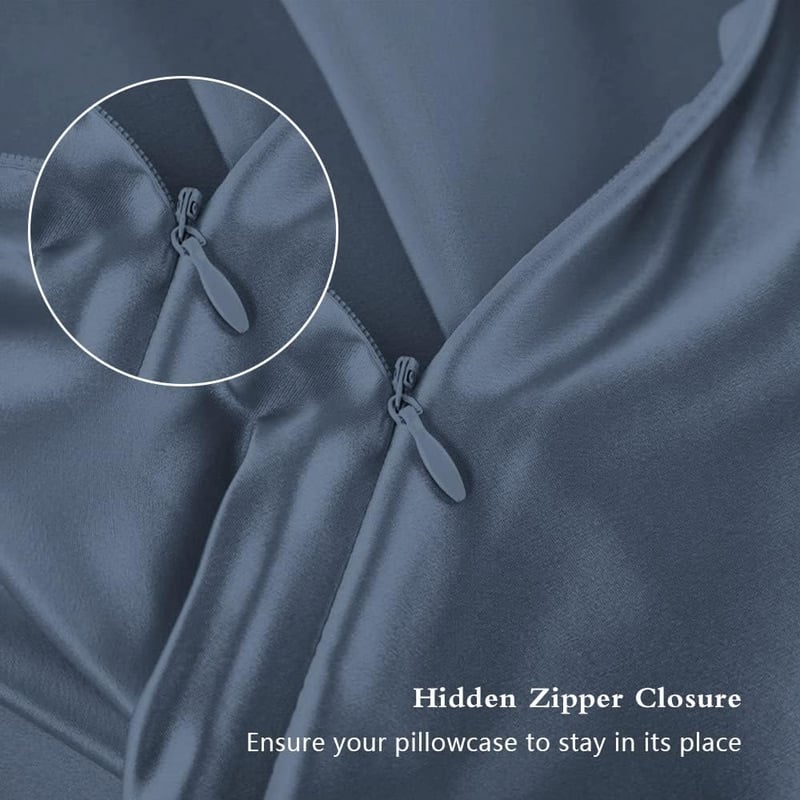 Silk Pillowcase Ash Blue - Mulberry Satin, Unisex Gift