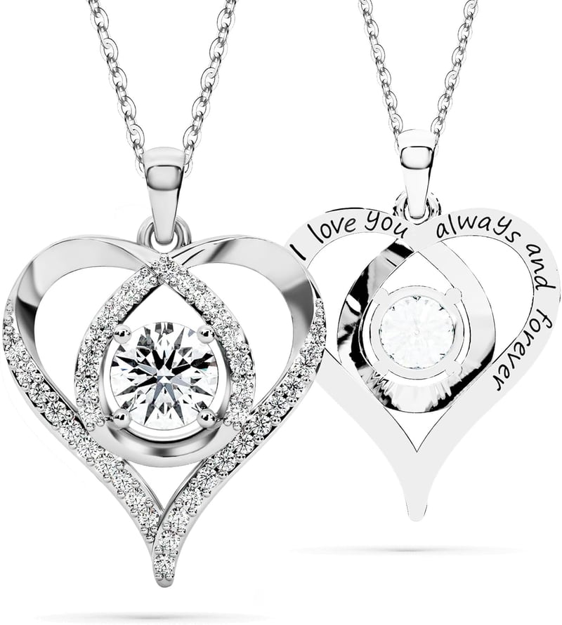 Anniversary Heart Necklace S925 Moissanite for Women