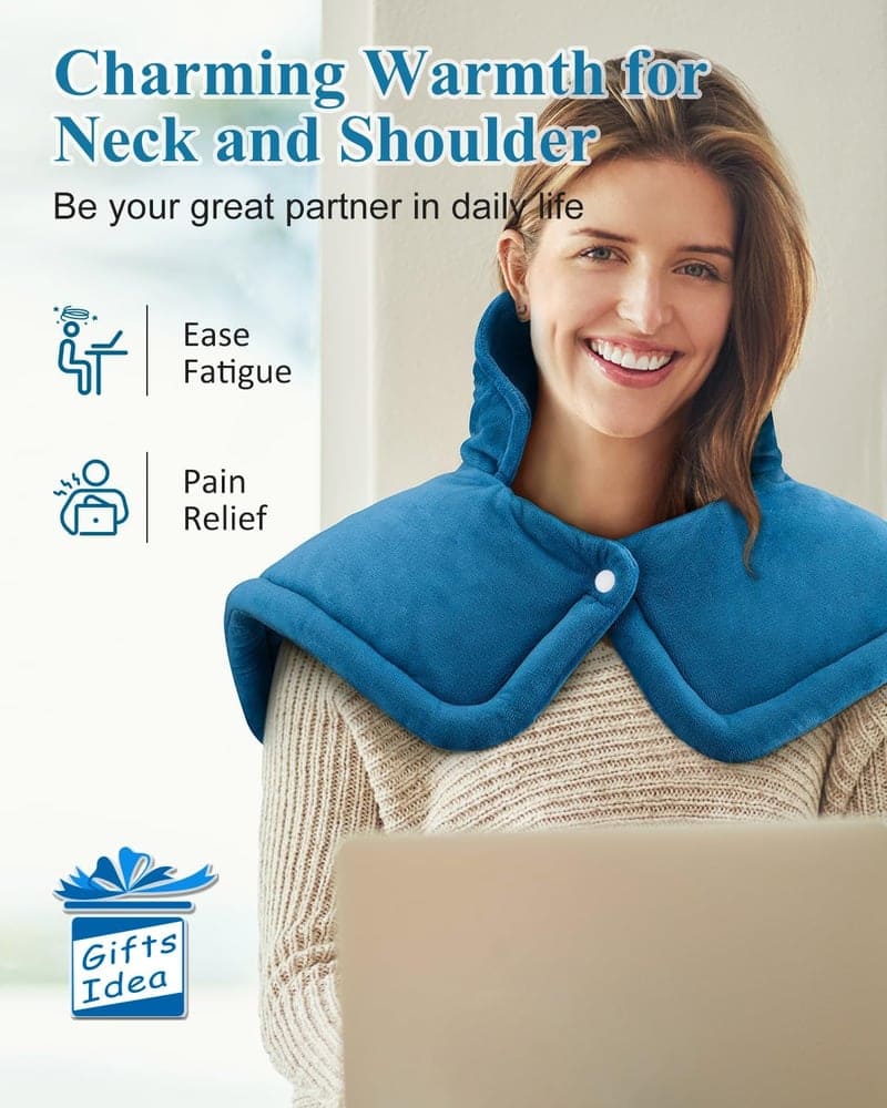 Mother's Day Electric Blue Heating Pad for Neck & Back