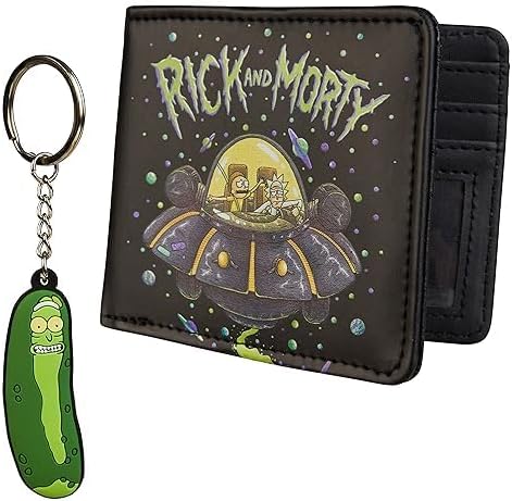 Rick and Morty Card Wallet & Keyring Set for Men & Teens