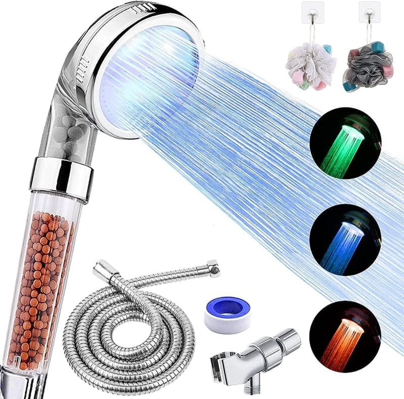 LED Shower Head Kit with Temperature Control