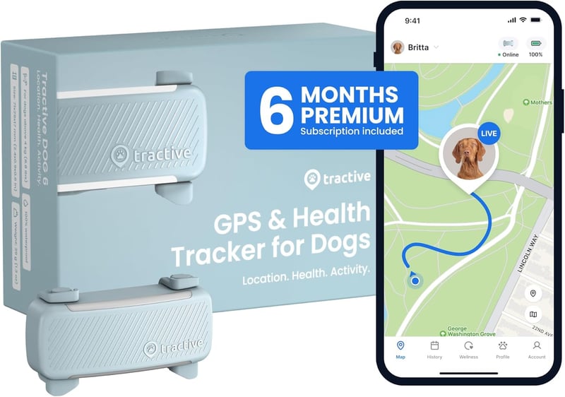2025 Tractive GPS Dog Tracker with Health Alerts & Virtual Fence