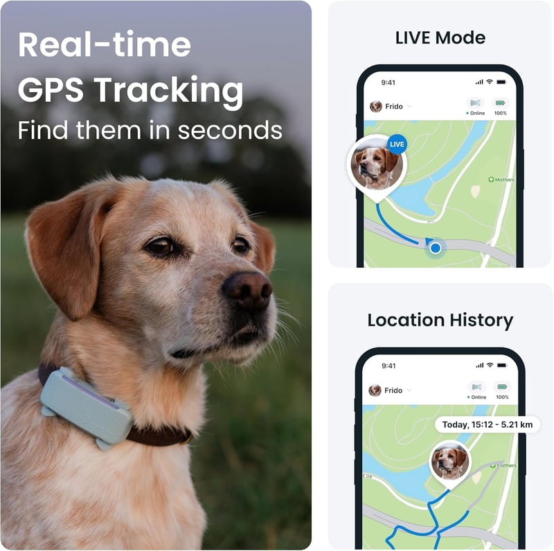 2025 Tractive GPS Dog Tracker with Health Alerts & Virtual Fence