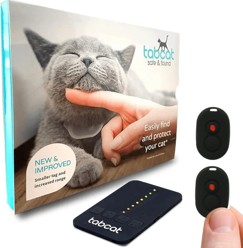 Cat Tracker with 2 Tags, Lightweight, Up to 500ft Range