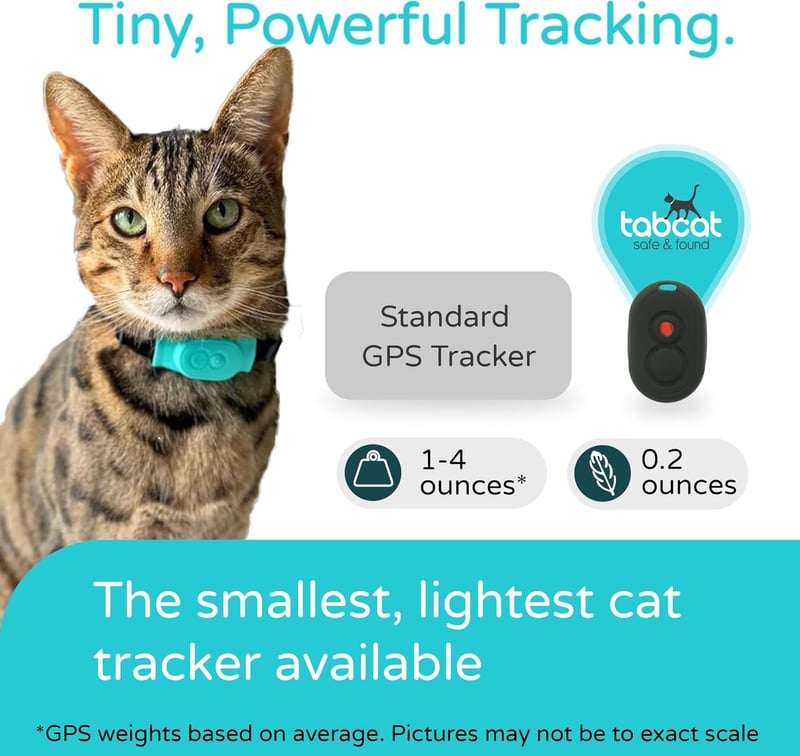 Cat Tracker with 2 Tags, Lightweight, Up to 500ft Range