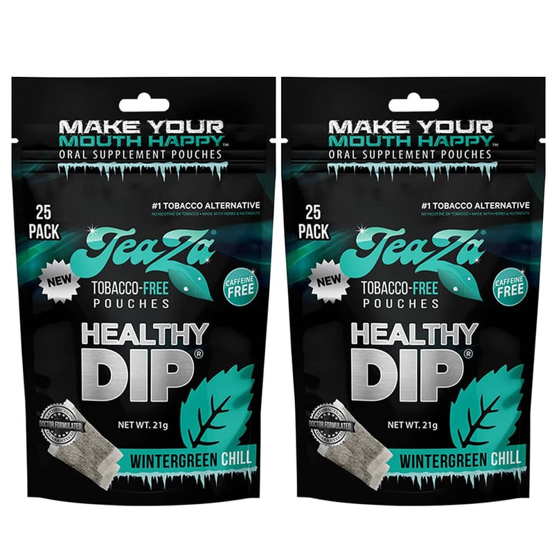 Tobacco-Free Herbal Energy Pouches, Wintergreen Chill, 2-Pack