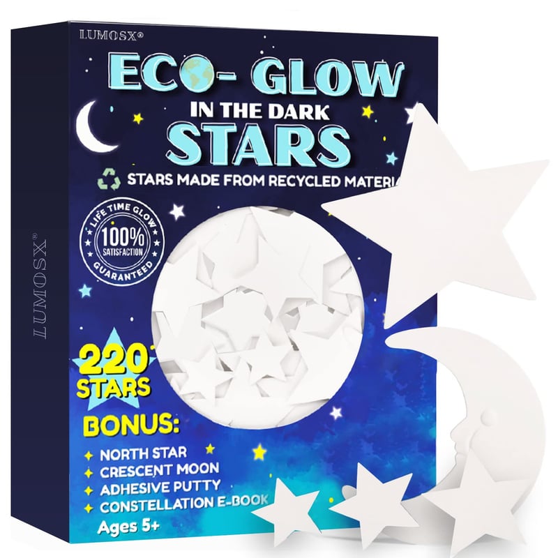 Glow-in-the-Dark Stars Set for Kids' Rooms