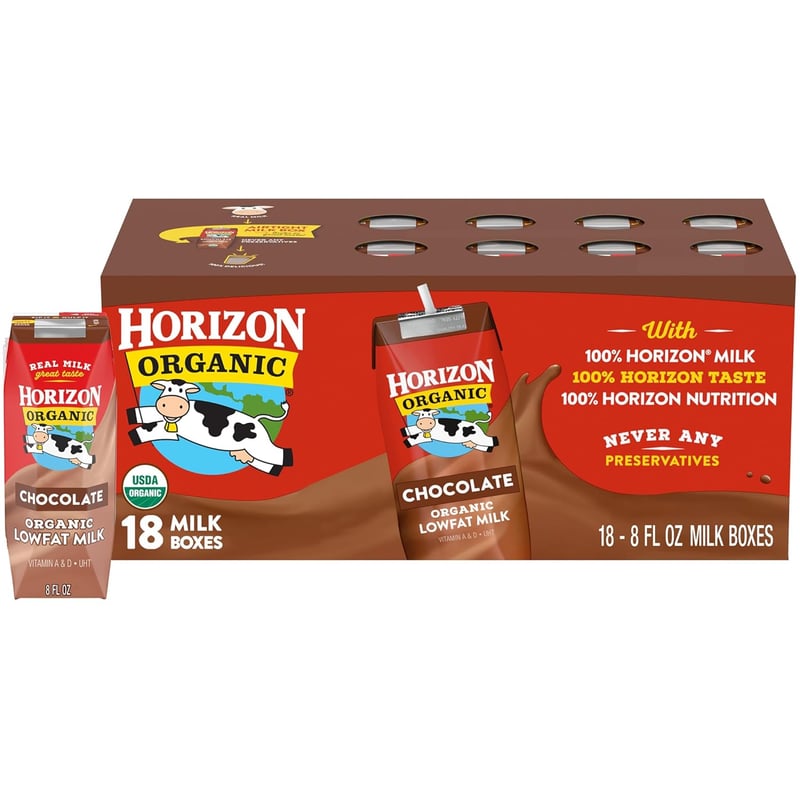Chocolate 1% Organic Lowfat Milk Boxes, 8 Oz, Pack of 18