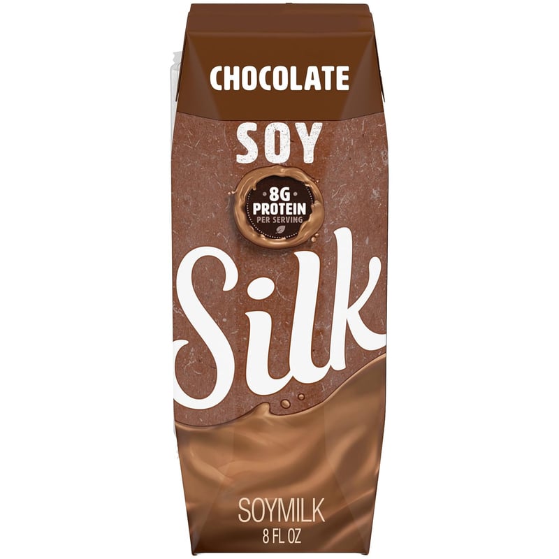 Chocolate Vegan Soy Milk Singles, Dairy-Free, Non-GMO, 8oz, 18-Pack