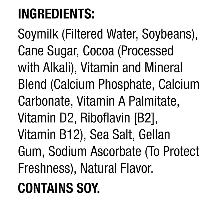 Chocolate Vegan Soy Milk Singles, Dairy-Free, Non-GMO, 8oz, 18-Pack