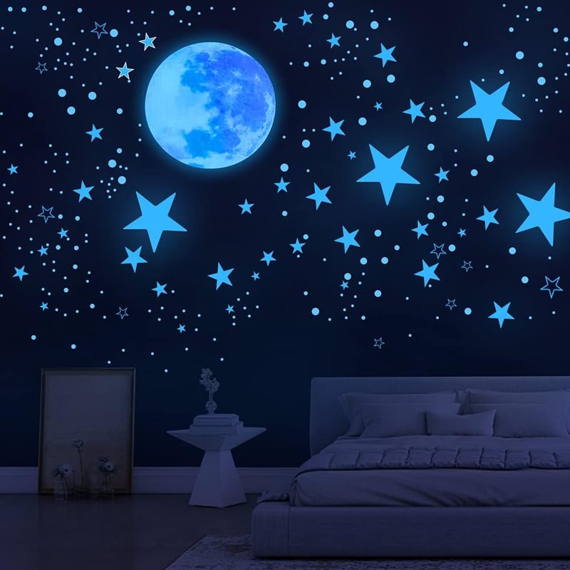 Bedroom Glow Stars: Kids Room Wall Stickers