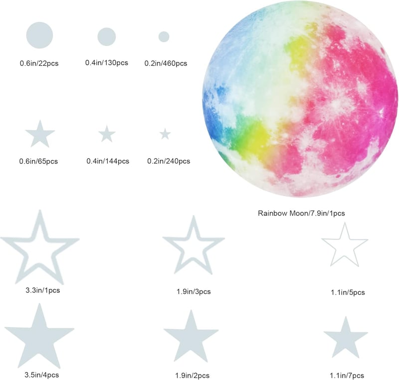 Bedroom Glow Stars: Kids Room Wall Stickers