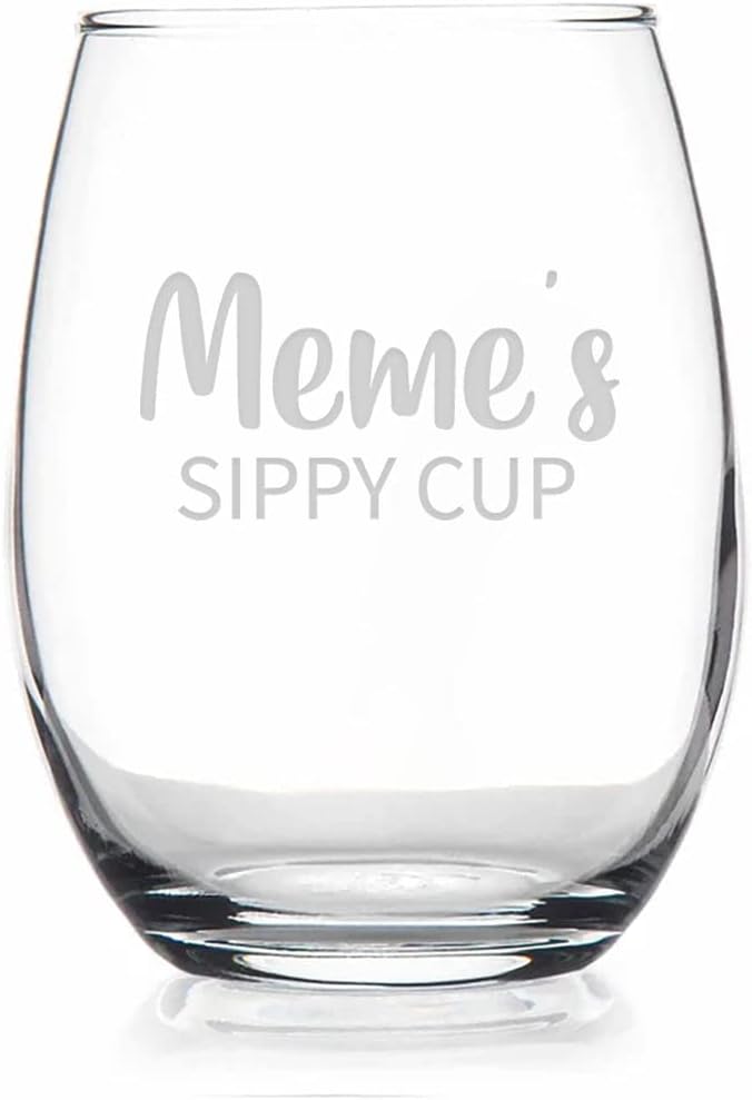 Mother's Day Meme Wine Glass - Stemless Sippy Cup Design