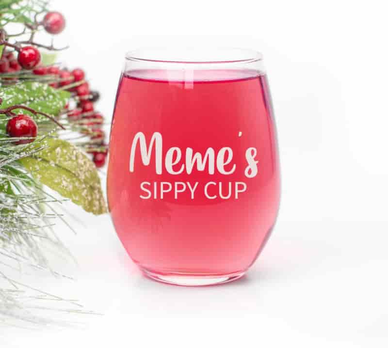 Mother's Day Meme Wine Glass - Stemless Sippy Cup Design