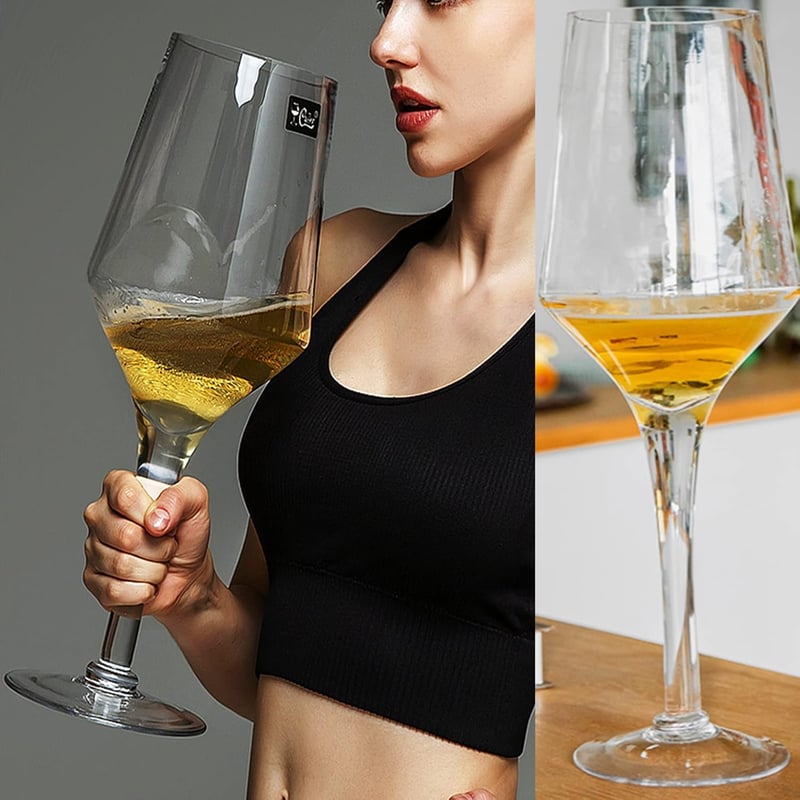 Oversized Prismatic Wine Glass – Extra Large Stemware