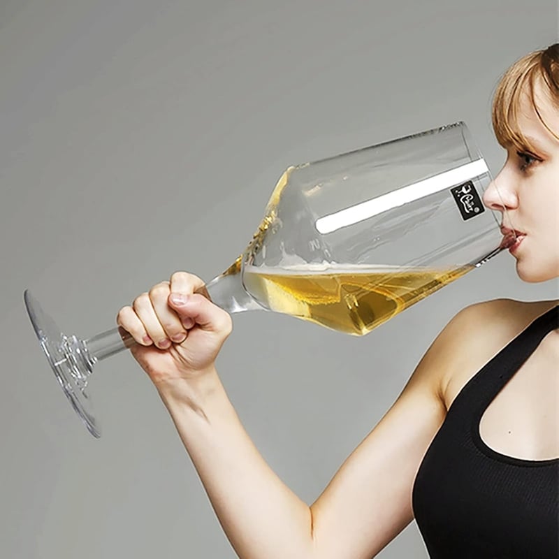 Oversized Prismatic Wine Glass – Extra Large Stemware