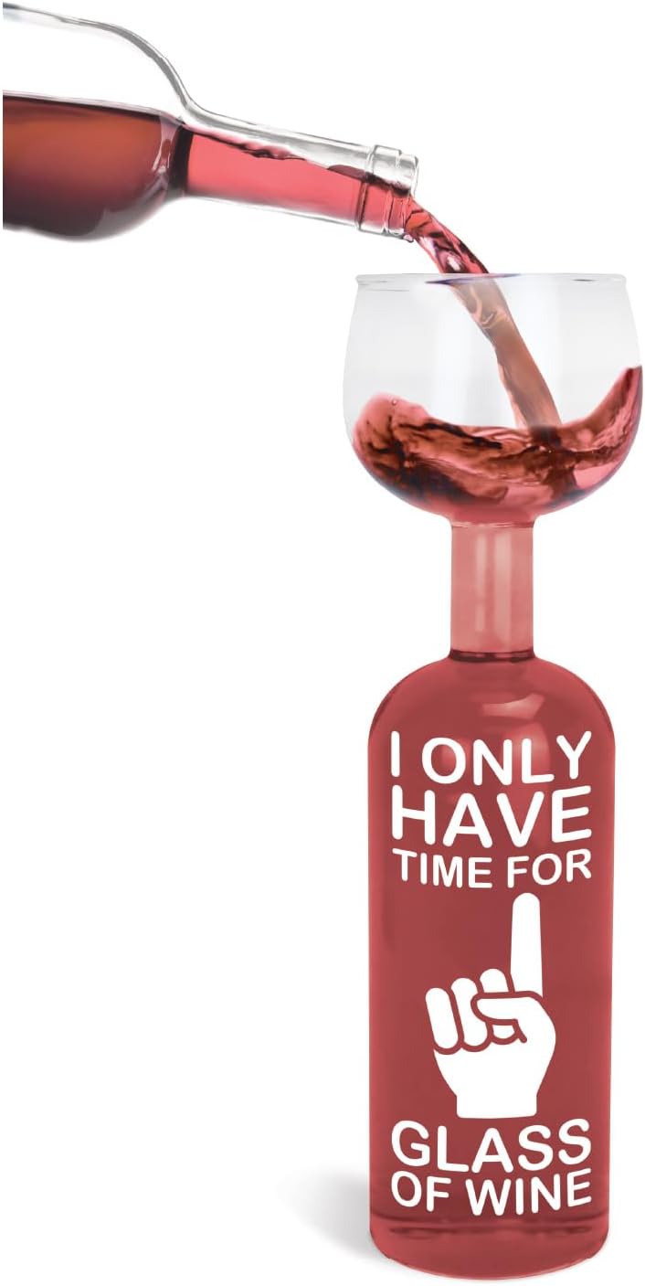Giant Wine Bottle Glass - Holds 750mL, Funny Gift for Wine Lovers