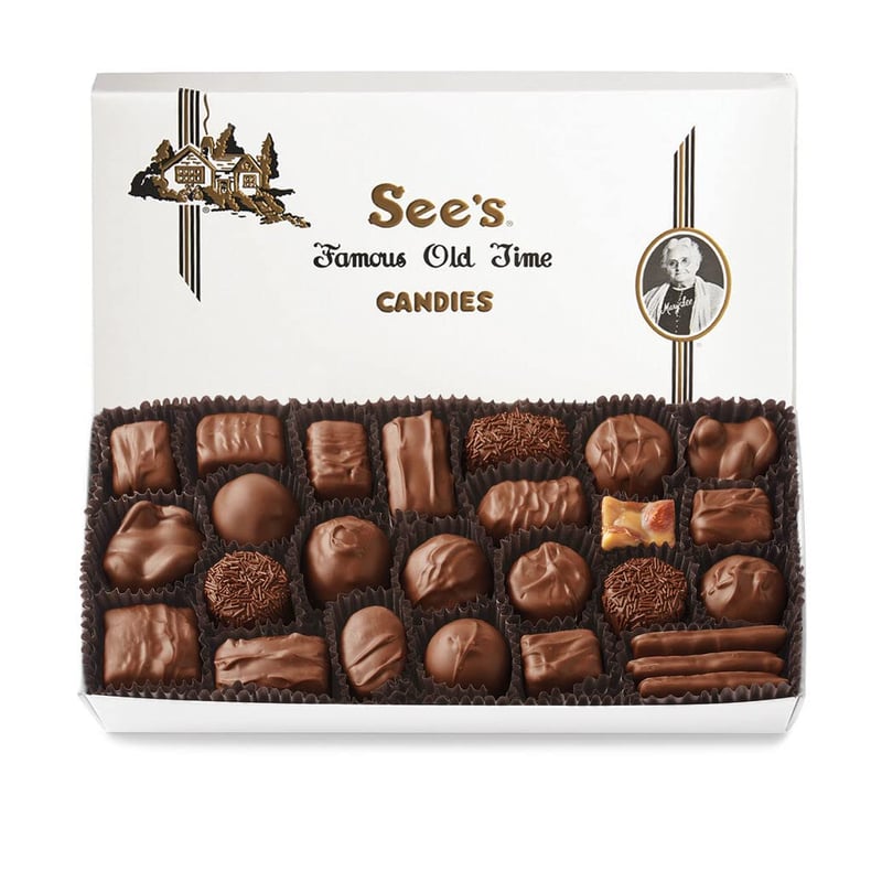 Milk Chocolates Gift Box – 1 lb, White Wrap